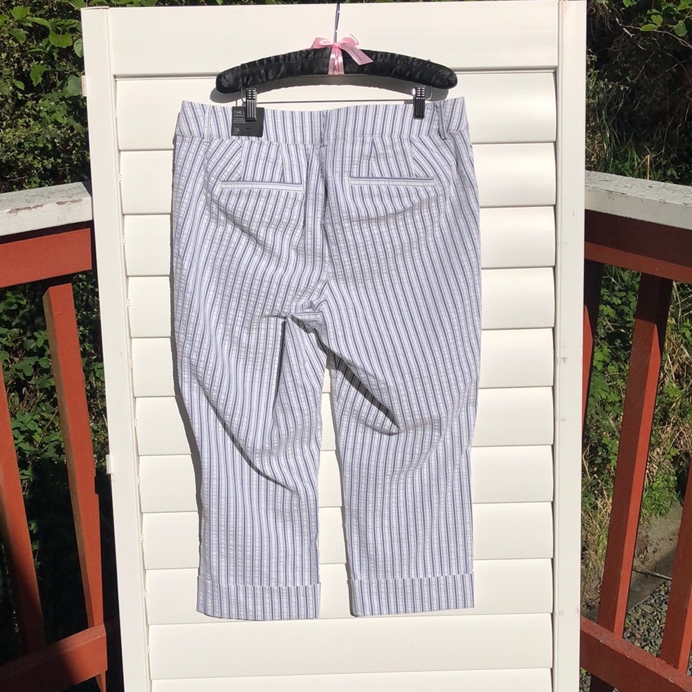 NWT Lane Bryant The Lena Striped Capris Size 16 - Picture 7 of 12